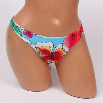 Image 1 of Монокина тип прашка с цветя в пъстри цветове