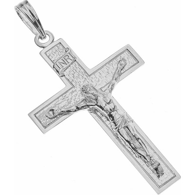 Argento Strieborný prívesok krížik 85936