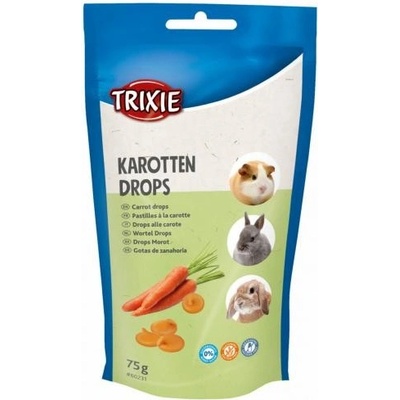 Trixie CARROT DROPS mrkvové dropsy pamlsek pro hlodavce 75 g