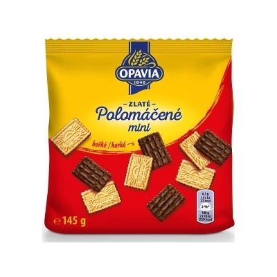 Opavia Zlaté polomáčené hořké mini oplatky 145 g