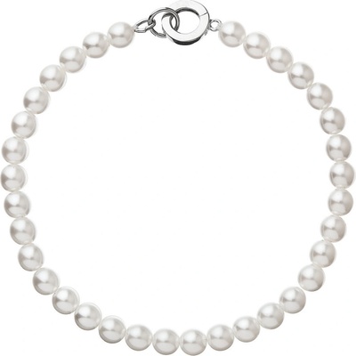 Pavona perlový bílý se stříbrnou sponou 33123.1