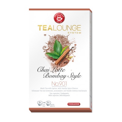 Tealounge kapslové sypané čaje Chai Latte Bombay Style No. 901 16 kapslí
