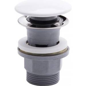 FDesign Kleome бяло-сив кран за умивалник Click-Clack с преливник (FD7-304-43)