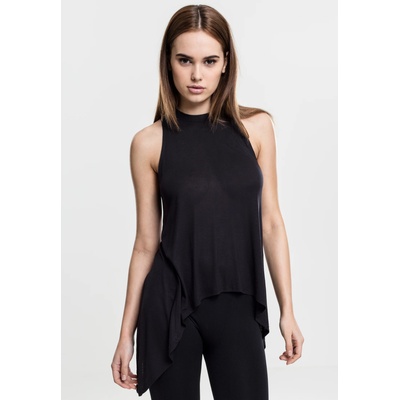 Urban Classics Дамски потник в черен цвят Urban Classics Ladies HiLo Viscose Top black UB-TB1509-00007 - Черен, размер S