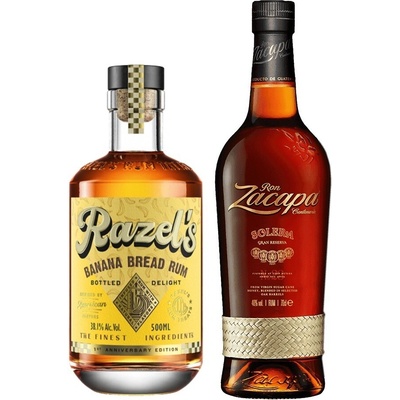Zacapa Solera Gran Reserva 0,5 l + Razel’s Banana Bread Rum 40% 0,7 l (set)