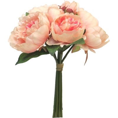 Umělá květina, Pivoňka - Paeonia x8 svazek růžová (beauty) 34 cm