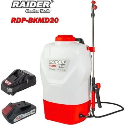 Raider Пръскачка акумулаторна 16 л, RAIDER RDP-BKMD20, 20V, 2Ah, 3 bar, R20 серия (RDP-BKMD20)