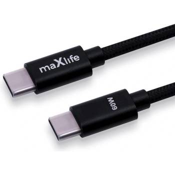 Maxlife Кабел Maxlife - MXUC-12, USB-C/USB-C, 2 m, черен (14264)