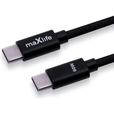 Maxlife Кабел Maxlife - MXUC-12, USB-C/USB-C, 2 m, черен (14264)