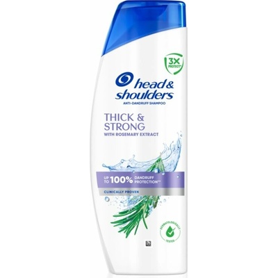 Head & Shoulders Thick & Strong with Rosemary Extract šampón proti lupinám 400 ml