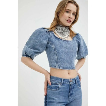 Levi's Дънкова блуза Levi's дамска в синьо с изчистен дизайн (A4600.0000)