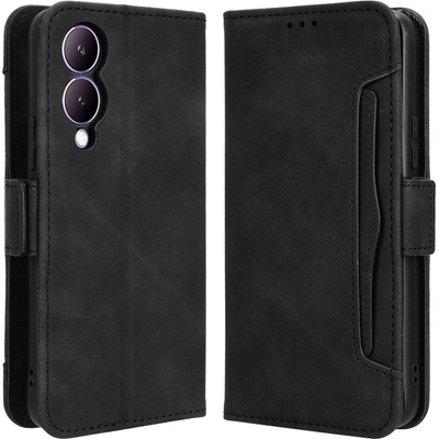 vivo Кожен калъф Портфейл за vivo Y17s 4G / Y28 5G / Y33t - Магнитен клипс, Държач за карти и Стойка, вкл. Протектор, 5 Цвята
