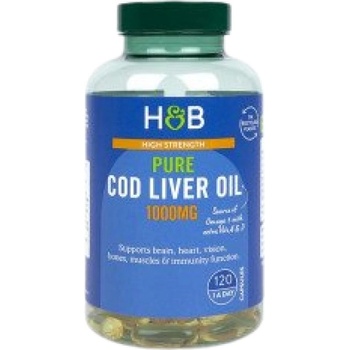 Image 1 of Holland & Barrett Cod Liver Oil 1000 mg [120 Гел капсули]