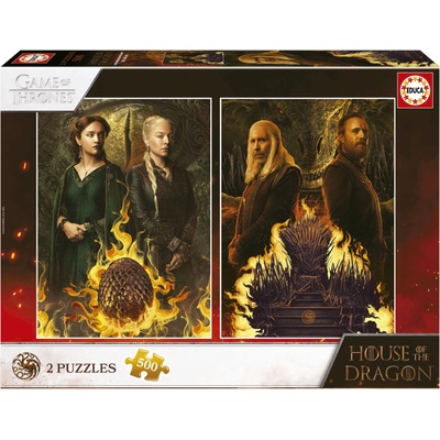 Educa Пъзел Educa от 2 x 500 части - Домът на Дракона (EDU19573)