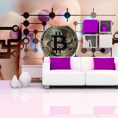 Tapeta SABLIO Bitcoin, rozměry 336x220 cm