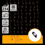 Aigostar - LED външна коледна гирлянда 234xLED/8 функции 1, 2x1, 8 m IP44 топло бяло (AI2140)