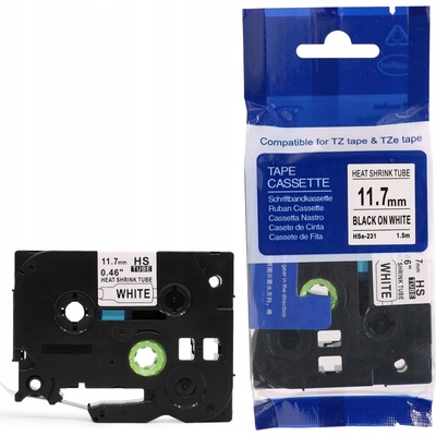 Smršťovací bužírka pro Brother HSe231 11,7 mm bílá