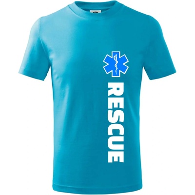 Rescue pre záchranárov tričko detské svetlý tyrkys