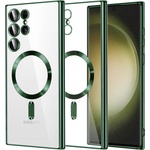 Techsuit Калъф за Samsung Galaxy S23 Ultra - Luxury Crystal MagSafe - Deep Green (KF2324753)