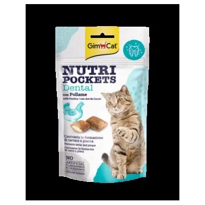 GimCat Nutri Pockets Dental Хрупкави джобчета с птиче, 60gr