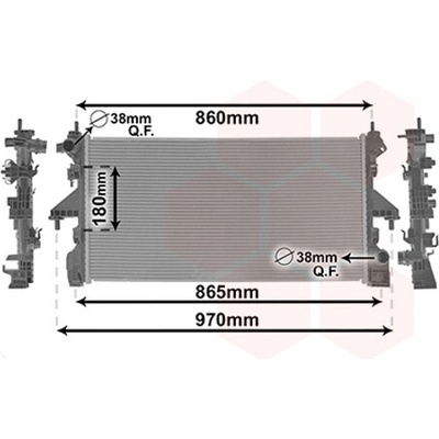 Chladič vody pro motor VAN WEZEL 09012704