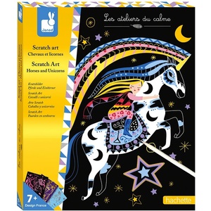 Janod Творчески комплект Janod - Скреч карти с коне и еднорози (J07895) - baby