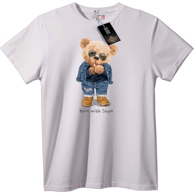 NOONEBRAND Тениска Як Мечок: Роден със Стил - 2XL, Black