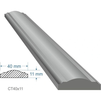 madlo 40x11mm, dĺžka 3000 mm, cena za KUS