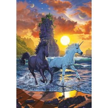 Image 1 of Educa - Puzzle Unicorns On Beach 1000 - 1 000 piese