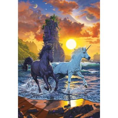 Educa - Puzzle Unicorns On Beach 1000 - 1 000 piese