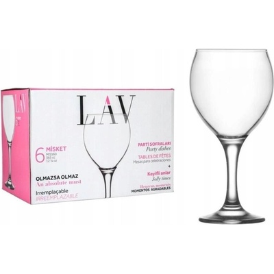 LAV Misket Skleničky na vodu bezbarvé x 3 x 65 ml