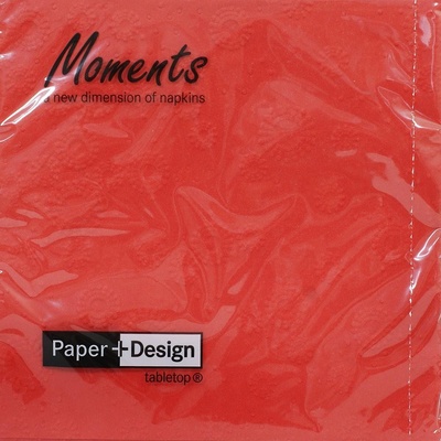 MOMENTS 24017 servítky UNI RED 33X33CM