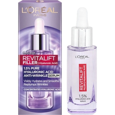 L'Oréal Revitalift Filler sérum proti vráskám s 1,5% čisté kyseliny hyaluronové 30 ml – Hledejceny.cz