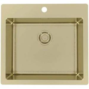 Alveus Мивка от неръждаема стомана Alveus Pure 70, златисто покритие, 57x53 см (1141619) Мивка за вграждане
