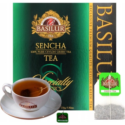 Basilur Zelený Čaj Sencha v sáčcích 150 g