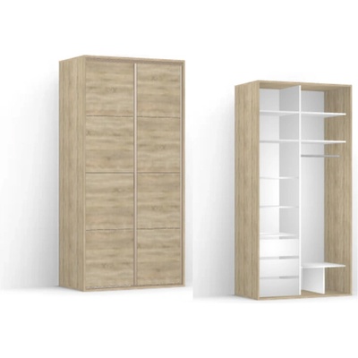 BRW Гардероб FLEX - 120.7*66*240 - дъб сонома (26/120-66-240/dub-sonoma/flex/brw)