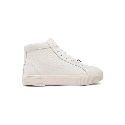 Tommy Hilfiger kožené tenisky Th Monogram Leather Sneaker High béžová