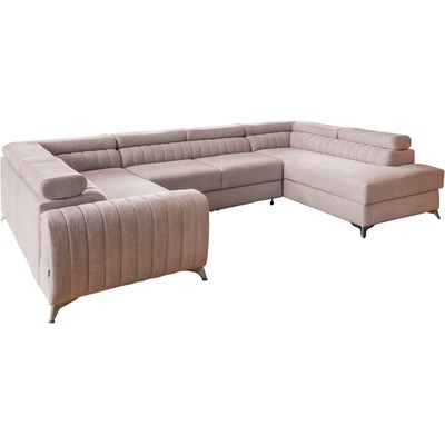 Eltap Розов разтегателен ъглов диван с място за съхранение (десен ъгъл U форма) Louis - ELTAP (CO-LOU-RT-101GO)