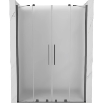 Mexen Velar Duo плъзгащи се душ врати 160 см, матирани, тъмен метал - 871-160-000-32-95 (871-160-000-32-95)