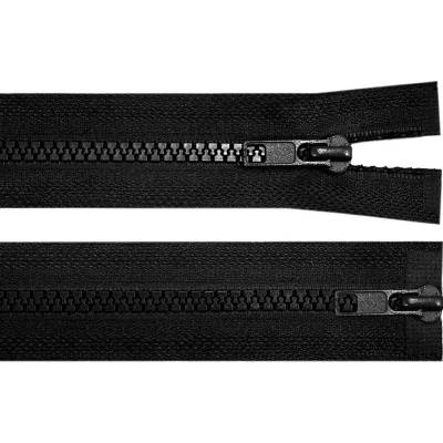 Pro Háčkování s.r.o. Kostěný zip No 5 délka 80 cm dvoucestný černý
