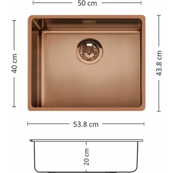 Image 1 of Leks ferrara plus 500 u cu, Мивка от неръждаема стомана (ferrara plus 500 u cu)