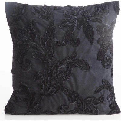 Takoy Zamatová VERSO zdobený plastickým rastlinným vzorom-HF-425075 45 x 45 cm