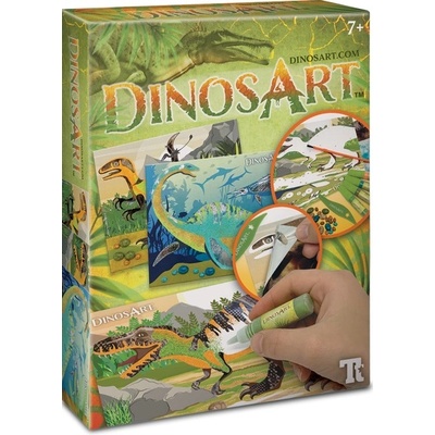 Dinosart Творчески комплект DinosArt - Изкуство с пясък и фолио, Динозаври (D15011)