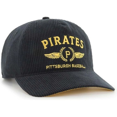 47 brand Джинсова шапка с козирка 47 brand MLB Pittsburgh Pirates в черно с апликация B-SKYLC20EWP-BK (B.SKYLC20EWP.BK)