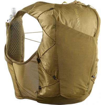 Salomon Раница за трейл бягане Salomon Active Skin 12 Set Trail running backpack - Brilliant Olive / Willow - размер XS (502-8384-0611)