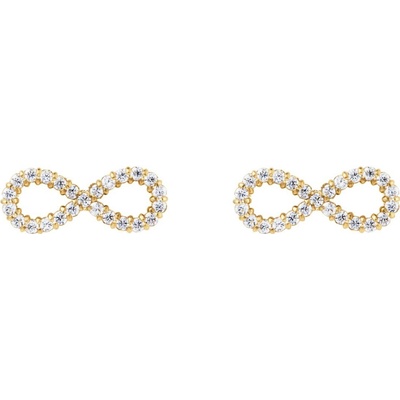 Daniel Wellington Pozlátené náušnice Nekonečno s kubickými zirkónmi Mirelle DW00401614