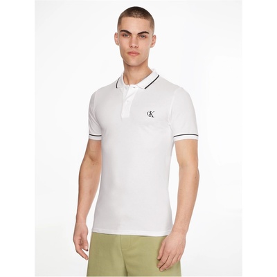Calvin Klein Jeans Блуза с яка Calvin Klein Jeans Slim Polo Shirt - Bright White