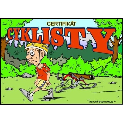 Certifikát cyklisty (naležato)