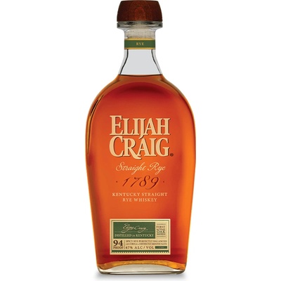 Elijah Craig Straight Rye Whiskey 47% 0,7 l (čistá fľaša)