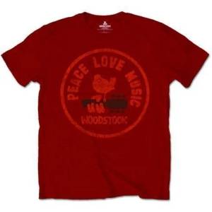 Woodstock Love Peace Music Maroon Red M Риза (WOODTS06MM02)
